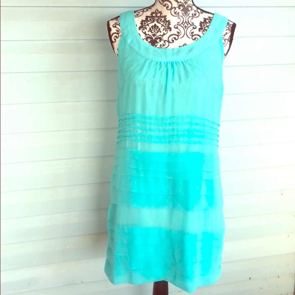 Turquoise baby doll dress